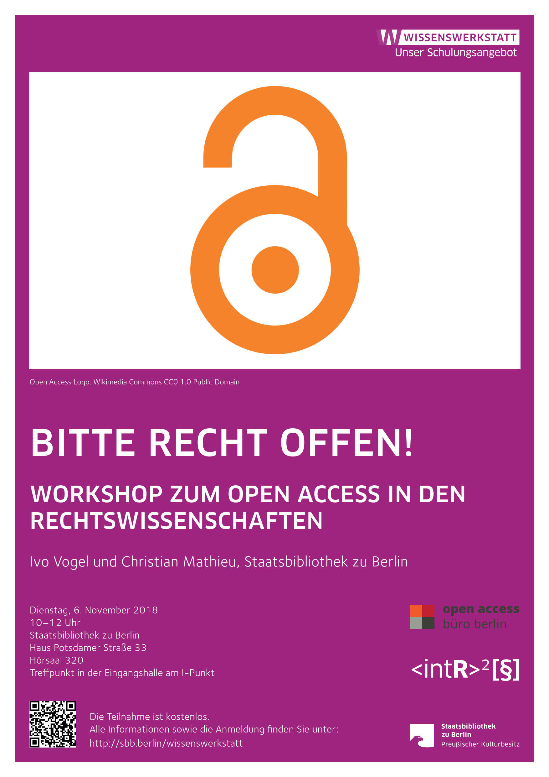 Veranstaltungsplakat BITTE RECHT OFFEN
